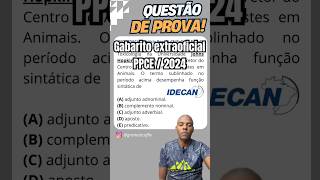 🚨🚨Gabarito extraoficial PPCE  Português sintaxe [upl. by Cutlerr149]