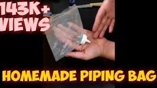 homemade piping bag Easy to make piping bag at homeHow to make piping bag nozzlebottle cap nozzle [upl. by Akeem]