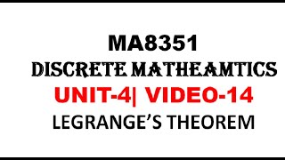 Group Theory  Properties of Cosets  Cosets [upl. by Hanway]