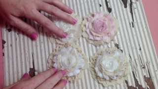 Simple Shabby Handmade Flower Tutorial [upl. by Nehepts]