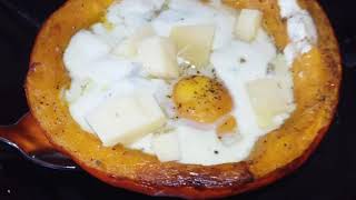 Oeuf cocotte potiron  pumpkin eggs reciep  بيض الكوكوط قرعة حمراء [upl. by Garwin992]