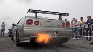 Nissan Skyline GTR R34 Turbo Tuning Acceleration amp Sound [upl. by Tifanie]