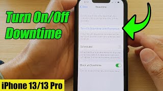 iPhone 1313 Pro How to Turn OnOff Downtime [upl. by Sands]