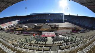 La nouvelle pelouse du Stade Marcel Picot de lASNL [upl. by Jaqitsch]