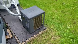 Steinbach 4kw pool heater pump ASHP Air source heat pump [upl. by Neelat]