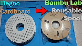 How to switch Elegoo Cardboard Spool to Bambu Labs reusable spool [upl. by Marthe]