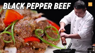 Easy beef recipe  Black Pepper Beef Stir Fry  Amazing knife skills • Taste Show [upl. by Stewart]