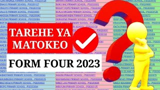 Je MATOKEO YA FORM FOUR 2023 YANATOKA LINI TAREHE YA MATOKEO CSEE 2023 [upl. by Einnep]