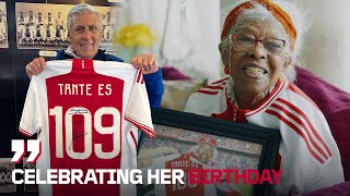 Surprising our oldest fan Tante Es with her 109th birthday 🎉❤️ [upl. by Anoblav]