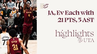 Jarrett Allen amp Evan Mobley Highlights  Cavs at Jazz  422024 [upl. by Halyahs233]