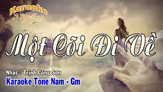 Karaoke  MỘT CÕI ĐI VỀ  Tone Nam  Lê Lâm Music [upl. by Chickie]