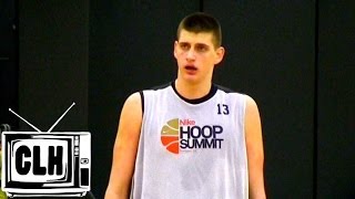 Nikola Jokic Dominates Scrimmage at 2014 Nike Hoop Summit [upl. by Lamphere71]