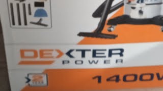 Строительный пылесос DEXTER POWER 1400 W Распаковка сборка обзор [upl. by Cattier984]