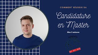 Comment réussir sa candidature en Master de géo ou autre  Mes 5 astuces [upl. by Yard]