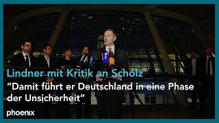 Kanzler entlässt Finanzminister Pressestatement von Christian Lindner  071124 [upl. by Bork]