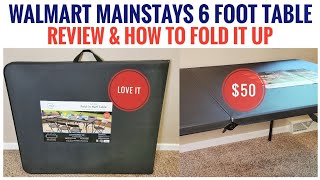 REVIEW Walmart Mainstays 6 Foot BiFold Plastic Folding Table Black [upl. by Rramed258]