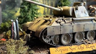 Diorama quotRepair For The Next Battlequot  Panther  Ausführung D  June 1944 [upl. by Colette]