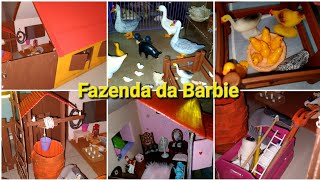 FIZ UMA CASA NA ÃRVORE POÃ‡O E CELEIRO PARA ANIMAIS DA FAZENDA DA BARBIE [upl. by Sisson303]