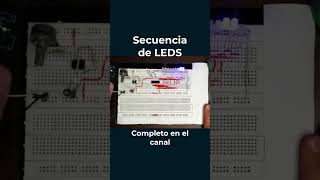 Secuencia LEDS variando velocidad con POTENCIÓMETRO [upl. by Socrates825]