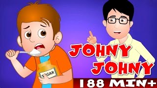 Johny Johny Yes Papa and Many More  Top 100 Popular Nursery Rhyme Collection [upl. by Sayce299]