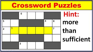 Crossword Puzzles52  Dont miss to solve puzzle today  Crossword Puzzle for Beginner [upl. by Alon]