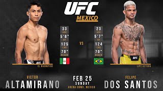 Victor ALTAMIRANO vs Felipe DOS SANTOS Full FIGHT UFC MEXICO [upl. by Oriana]