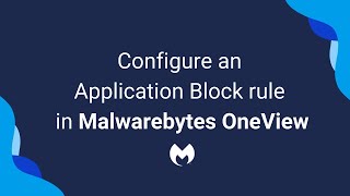 Configure an Application Block rule in OneView [upl. by Rodmun]