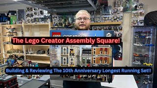 The Lego Creator Expert Assembly Square Building and Reviewing the 10th Anniversary Modular Set [upl. by Latimore]