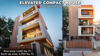 This 1400 Sq Ft Elevated Compact House is the unique example of Going Beyond The Limitations [upl. by Dowlen]