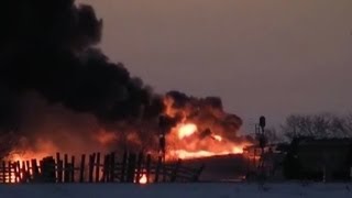 North Dakota train derailment causes toxic explosions [upl. by Benoite631]