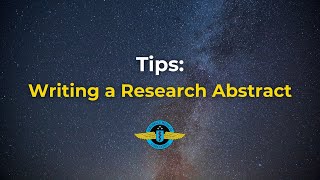 Tips Writing a Research Abstract [upl. by Aldarcy50]