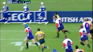 Australia vs Namibia 2003 Rugby World Cup [upl. by Eeimaj]