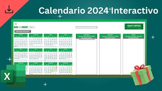 Calendario Interactivo 2024  SANT OFFICE  Archivo Descargable Gratis [upl. by Salvadore926]