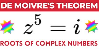 De Moivres Theorem Solving z5i Using Roots of Complex Numbers [upl. by Farrington]