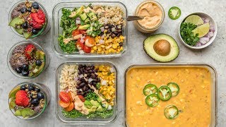 Easy Vegan Meal Prep for the School or Work Week [upl. by Linnet]