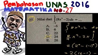 un sma 2016 matematika pembahasan no 27  integral tertentu [upl. by Morell]