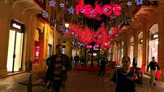 Foch Allenby street by Night  Downtown Beirut during Christmas [upl. by Adnarram11]