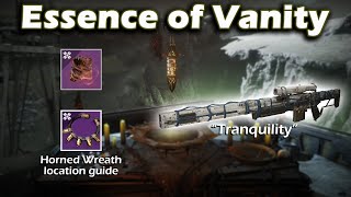 Destiny 2 Shadowkeep  Essence of Vanity  Horned Wreath Location  Tranquility Guide [upl. by Onaled]