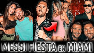 MESSI en el RESTAURANT de BAD BUNNY con ANTONELLA y BECKHAM [upl. by Snow372]