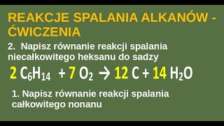 Spalanie alkanów  ćwiczenia Spalania niecałkowitego heksanu do sadzy Spalanie całkowite nonanu [upl. by Eirhtug981]