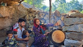 First Breakfast in new Nomad Hut Nomads of IRAN 2023 [upl. by Akehsar]