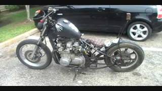 Bobber Chopper Ratbike  1978 Kawasaki Motorcycle Kickstart [upl. by Nurse]