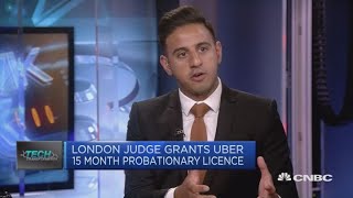 London judge grants Uber 15month probationary license  Squawk Box Europe [upl. by Aevin974]