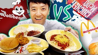 BEST Fast Food JOLLIBEE vs MCDONALDS in The PHILIPPINES [upl. by Danice]