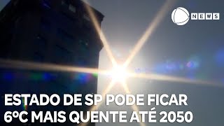 Estado de SP pode ficar 6ºC mais quente até 2050 [upl. by Lassiter34]