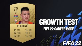 Dusan Vlahovic Growth Test FIFA 22 Career Mode [upl. by Odnomyar]