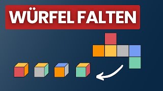 Würfel falten  Logik  IQTest 🧊  Würfelaufgaben im Einstellungstest [upl. by Ahsenet]