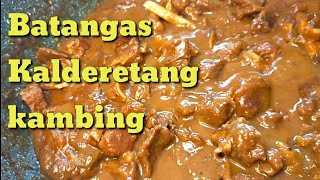 BATANGAS KALDERETANG KAMBING Recipe  How to cook Kaldereta [upl. by Reede]