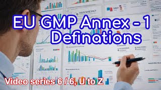 EU GMP  annex 1  Pharmaceutical Definitions from EU GMP Guidelines  Glossary Pharma U to Z [upl. by Ffej]