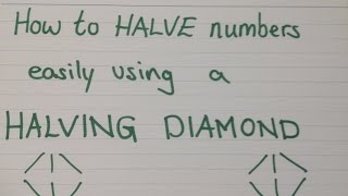 Teaching Idea 9 How to Halve Numbers Easily Using the Halving Diamond Maths Warm Up Method Kids [upl. by Tilagram406]